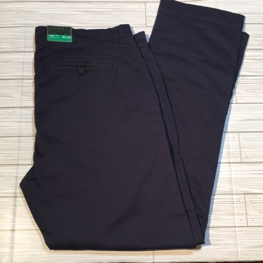 Jachs Bowie fit mid rise slim straight leg flannel lined trouser